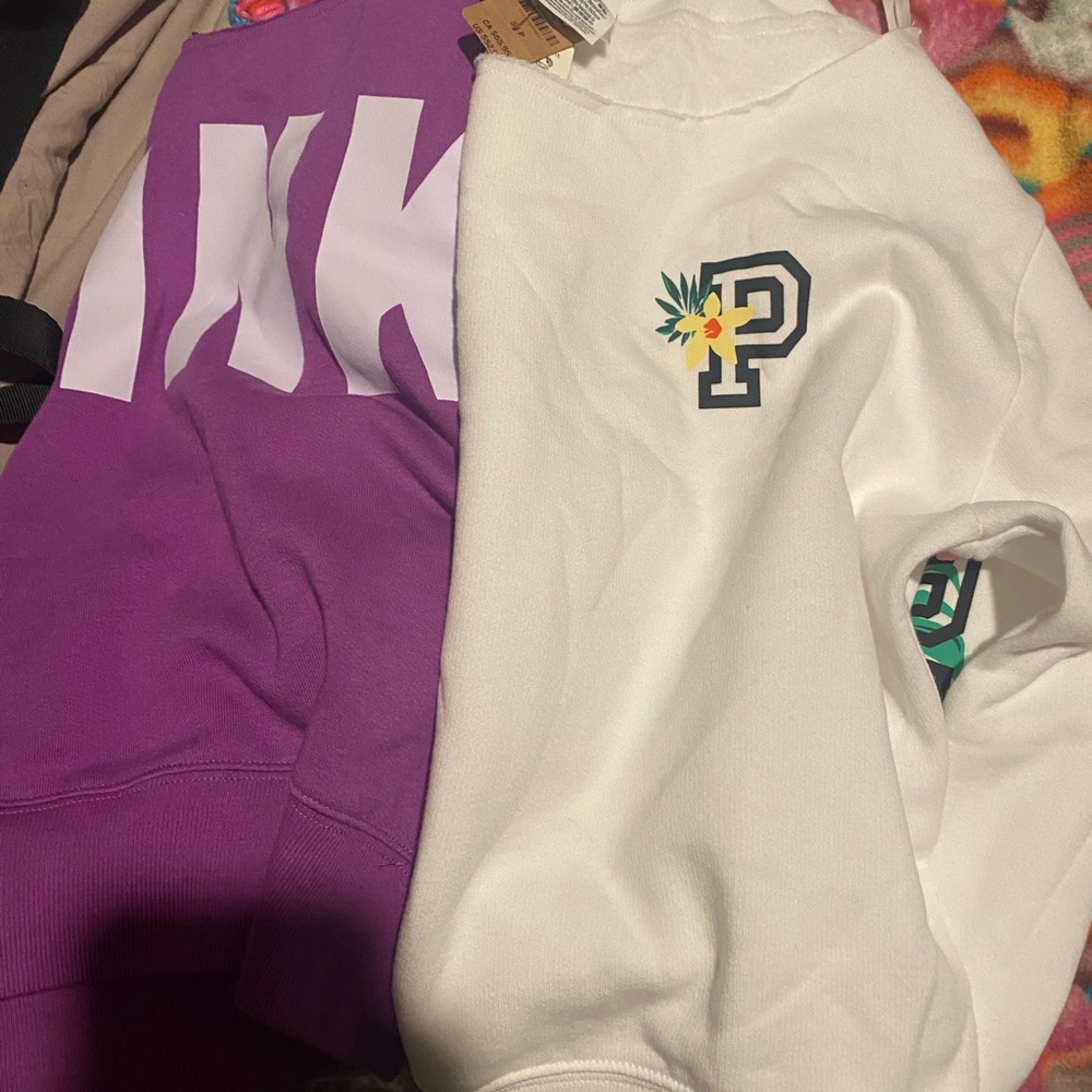PINK crewneck sweaters (comes with 2)